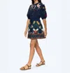 Sea Cassia Print Short Mini Dress In Navy In Blue