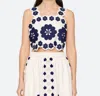 Sea Catrine Embroidered Crop Top In White