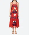 Sea Catrine Applique Tank Dress In Red In Red