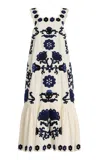 Sea Catrine Embroidered Cotton Midi Dress