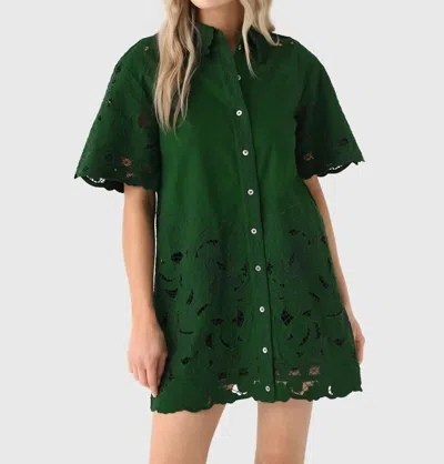 Sea Ceci Mini Shirt Dress In Green