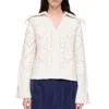 Sea Cele Sweater With Collar In Cream In White