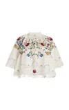 Sea Celia Embroidered Cotton-linen Top