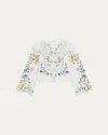 Sea Celia Floral Embroidered Blouse In White