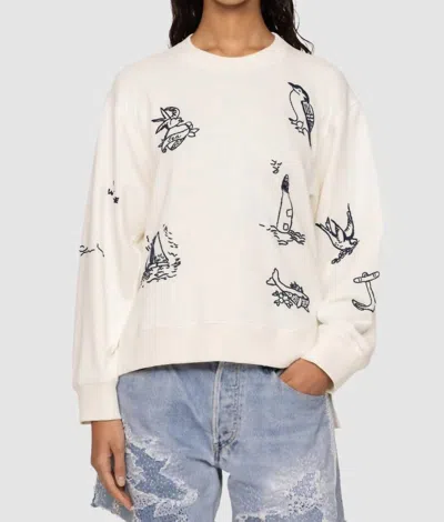 Sea Clyde Lighthouse Sweatshirt In Cream