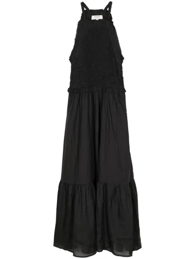 Sea Cole Smocked Midi Dress In Black