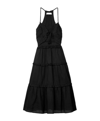 Sea Cole Tiered Midi Dress In Black