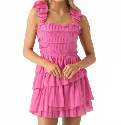 Sea Cole Tiered Mini Dress In Pink