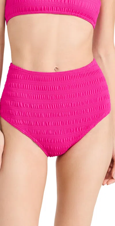 Sea Core Smocked Bikini Bottoms Berry Xxs