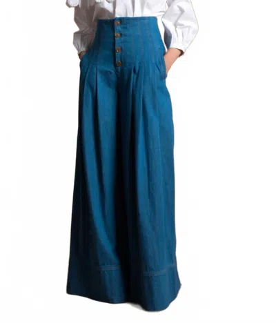 Sea Corset Pant In Light Indigo In Blue