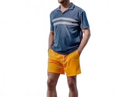 Sea Culture Riviera Swim Trunk In Golden Hour In Blue