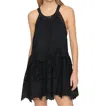 Sea Dahlia Eyelet Tank Dress In Black In Black