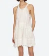 Sea Dahlia Eyelet Tank Dress In Pearl In White