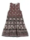 Sea Danae Floral-print Tiered Dress In Black