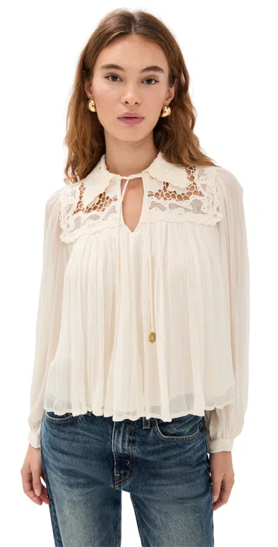 Sea Daphne Lace Top Cream In White