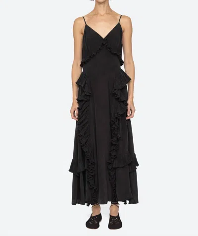 Sea Delilah Slip Dress In Black