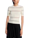 Sea Devon Knit Long Sleeve Combo Short Dress Cream In Cream