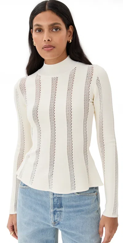 Sea Devon Knit Peplum Top Cream
