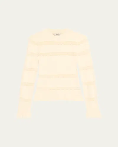 Sea Devon Long-sleeve Knit Top In Cream
