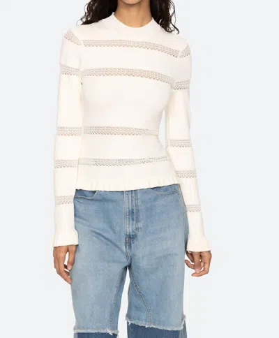 Sea Devon Long Sleeve Top In Cream In White