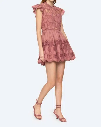 Sea Drea Mini Dress In Rose In Pink