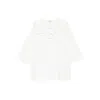 Sea Lace-collar Tie-front Dress In White