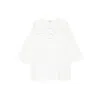 Sea Lace-collar Tie-front Dress In White