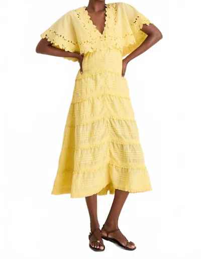 Sea Eleannora Embroidery Dress In Yellow