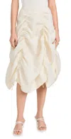 Sea Elegi Solid Skirt Cream In Cream