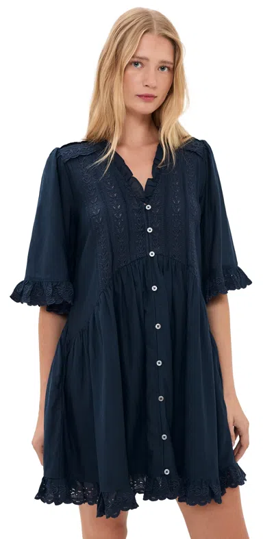 Sea Eliza Mini Dress Navy In Blue