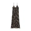 Sea Elizabeth Floral-print Ruffle Midi Dress In Black