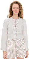 Sea Elke Soutache Blouse White In White
