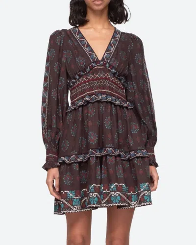 Sea Ellabeth Dress In Brown In Multi