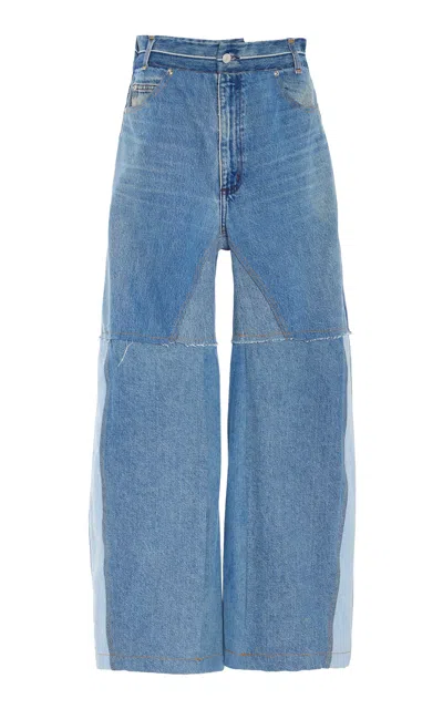 Sea Elle High-rise Wide-leg Jeans In Light Wash
