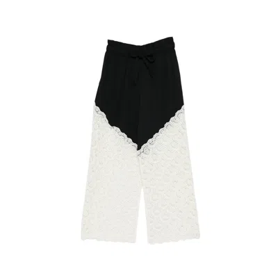Sea Ellison Lace-trim Trousers In Black