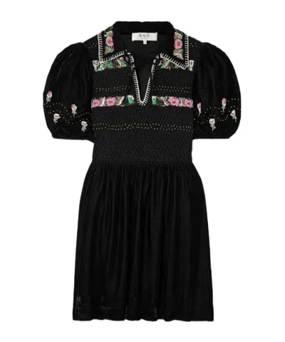 Sea Embellished Mini Dress In Black