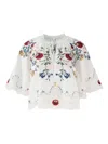 Sea Celia Embroidery Short Sleeve Top Cream In White