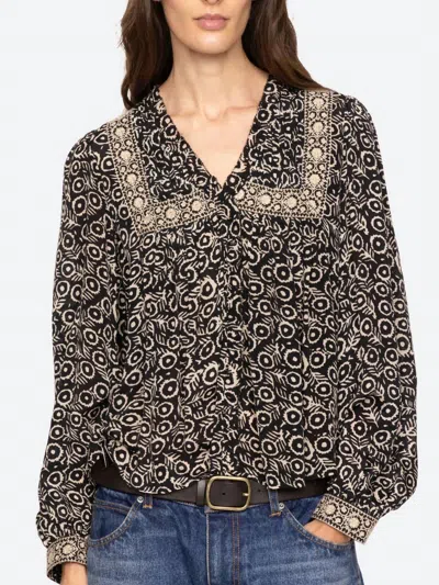 Sea Emmeline Print Blouse In Black In Multi