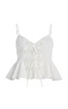 Sea Emmet Cotton-poplin Tank Top In White
