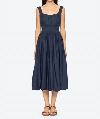 Sea Emmet Midi Bubble Dress In Navy In Blue