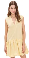 Sea Emmet Poplin Bubble Tank Dress Butter In Butter