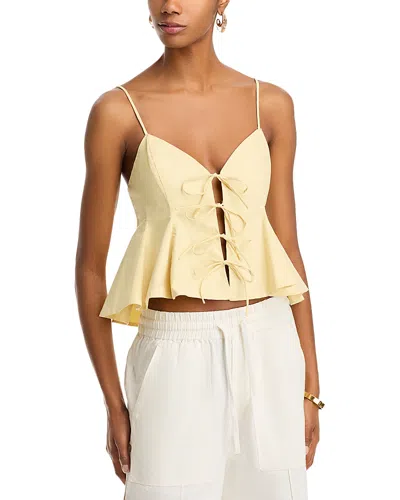 Sea Emmet Poplin Tank Top In Butter