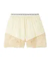 Sea Ethel Lace-trimmed Satin-jacquard Shorts In Neutral