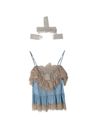 Sea Ethel Ruffled Lace Blouse In Multi