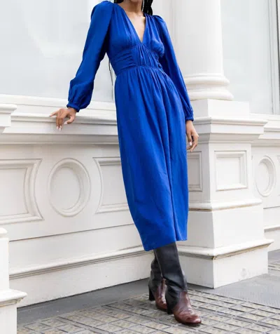Sea Fabiola Habotai Dress In Cobalt In Blue