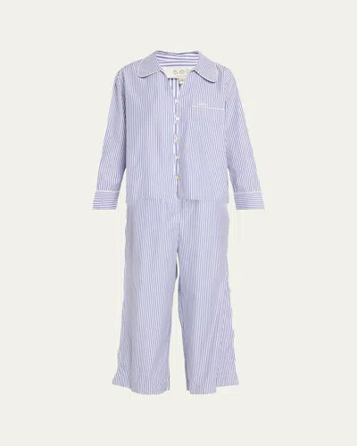 Sea Farrington Striped Button-down Pajama Set In Multi