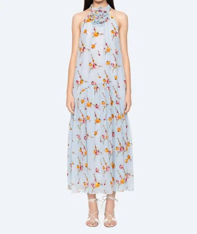 Sea Freya Halter Neck Dress In Blue
