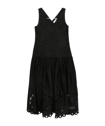 Sea Gardener Midi Dress In Black