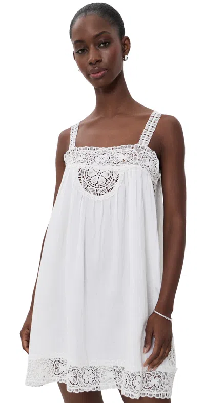 Sea Gardener Tank Dress Cream In White