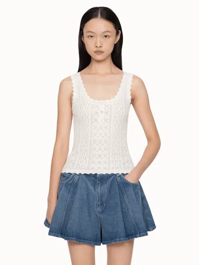 Sea Georgia Knit Tank Top In Cream In White